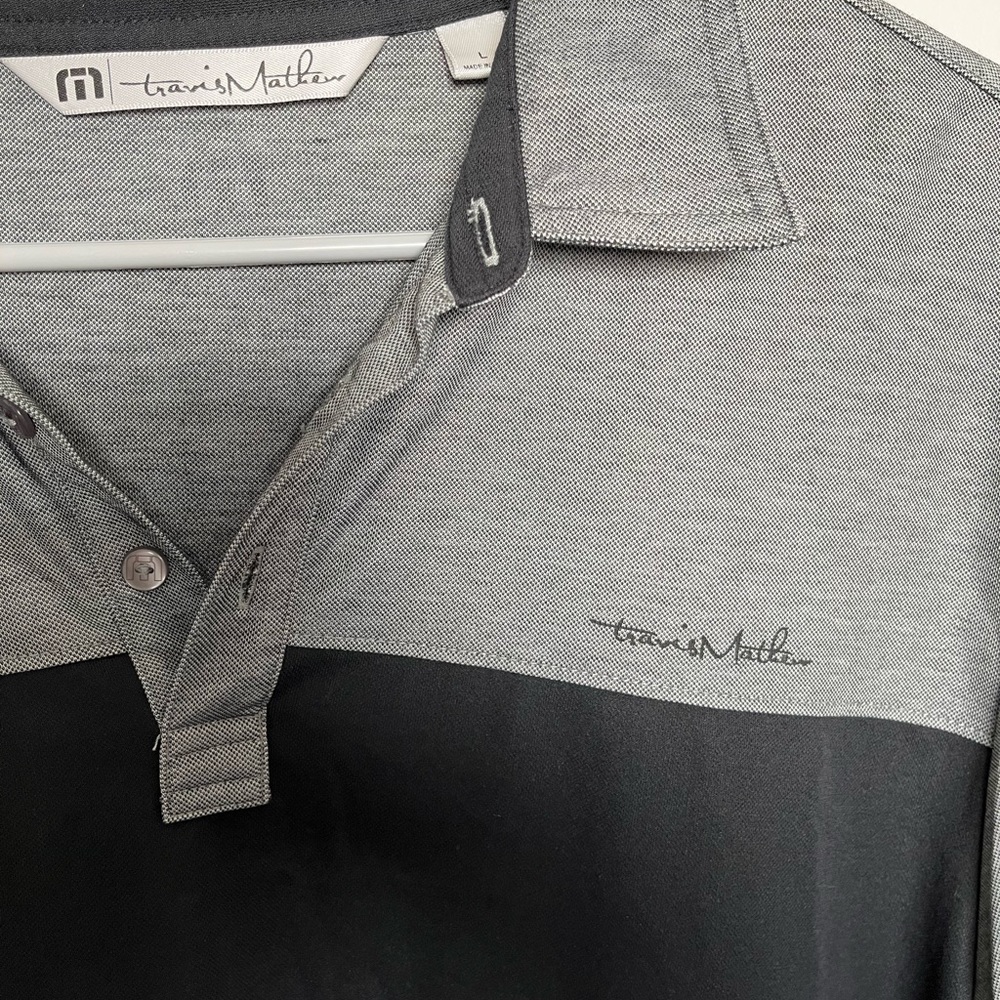 Travis Matthew Gray and Black Golf shirt
